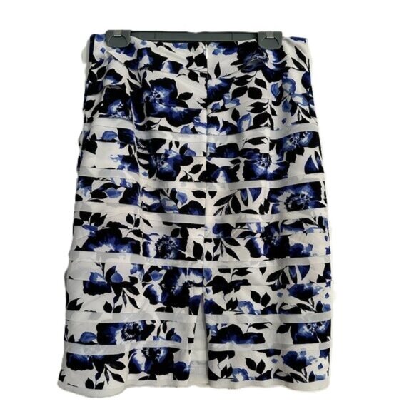 White House Black Market Floral Ruffle Pencil Skirt - Picture 5 of 10
